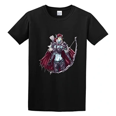 Image of NUO YI JIA Man&#039;s T Shirt Sylvanas Black XL