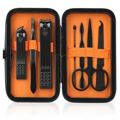 Image of Manicure Set Men Nail Clipper Personal Care Grooming Kits Travel Clippers Pedicure Kit Basic Tools Gift for Women