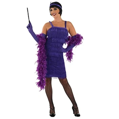 Image of Fun Shack Purple 1920s Flapper Dress, Dresses for Women, Fancy Dress 20s Style Small