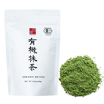 Image of Ocha &amp; Co. Shizuoka Organic Ceremonial Matcha Japanese Premium Grade Green Tea Powder JAS Certified Authentic Traditional Stone Milled Matcha, 100g/3.5oz.