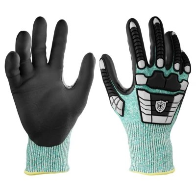 Image of NITREX 295RP 5 Pairs of Impact Protection Work Safety Gloves, NitreGuard® Technology · NitreGrip® Technology, Sandy Nitrile Palm Coated, Cut Resistant Glove, Size 11, Extra Large