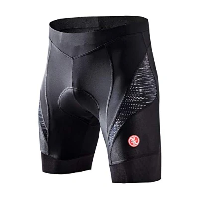 Image of Souke Sports Men&#039;s Cycling Shorts 4D Padded Road Bike Breathable Quick Dry Bicycle Shorts,All Black S