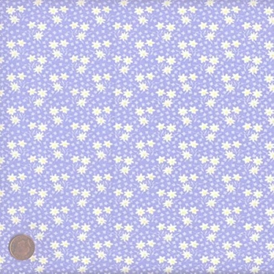 Image of Textiles français Baby blue mini floral design (Mini Floral) French Fabric Cotton 140CM / 55&quot; Wide. Per Half Metre