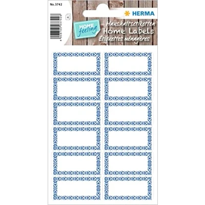Image of HERMA 3742 Self Adhesive Jam Labels, Pack of 48, 39 x 29 mm, Homemade Kitchen Stickers for Labelling, Household Christmas, Preserving Jars, Spice Jars Bottles