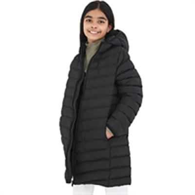 Image of BRAVE SOUL Kids Girls GRANT Long Padded Hooded Jacket Winter Warm Quilted Coat (as8, age, 7_years, 8_years, regular, Black, 7 Years)