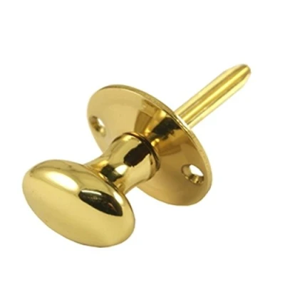 Image of Oval Rack Bolt Knob Key Heavy Brass Door or Window