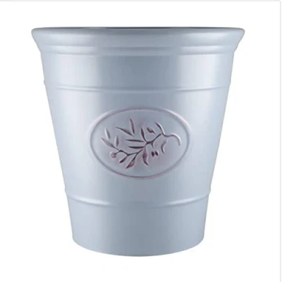 Image of Fargro Plastic Outdoor Classic Olive Planter With Glossy Finish Long Lasting Flower Pot Garden Light Blue 30cm