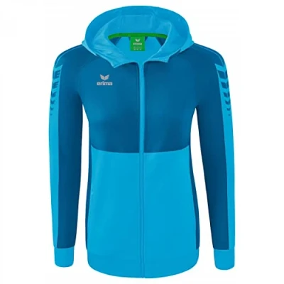 Image of Erima Women&#039;s Six Wings Training Jacket with Hood, Curaçao, 38