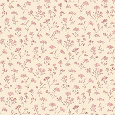 Image of Galerie G67872 Miniatures 2 Cow Parsley Flower Design Wallpaper, Red/Cream, 10m x 53cm