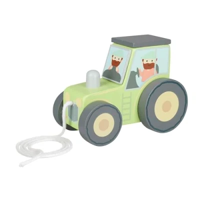 Image of Orange Tree Toys Tractor Pull Along Wooden Toy