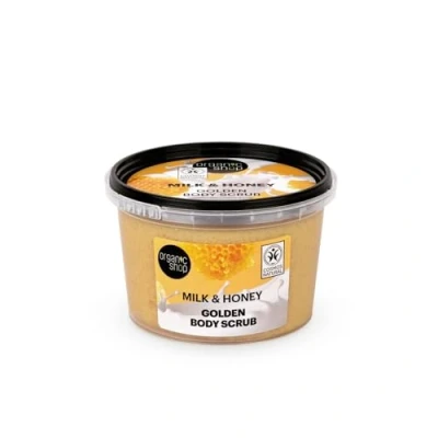 Image of Organic Shop Milk &amp; Honey Golden Body Scrub, 250 ml
