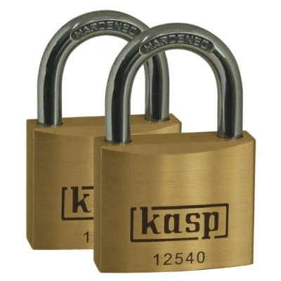 Image of Kasp Premium Brass Padlock 40mm Twin