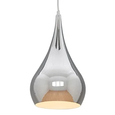 Image of Modern Designer Teardrop Ceiling Pendant Light Chrome Medium