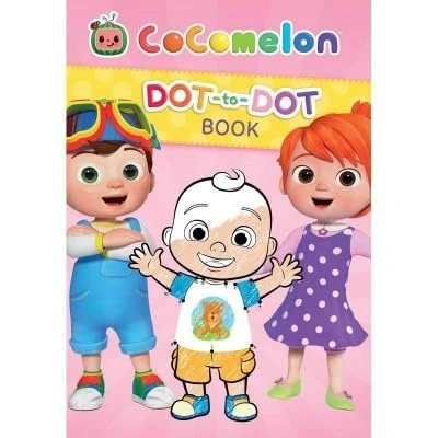 Image of Quickdraw Cocomelon Dot to Colouring Book Kids Activity Pad Learning Educational Set