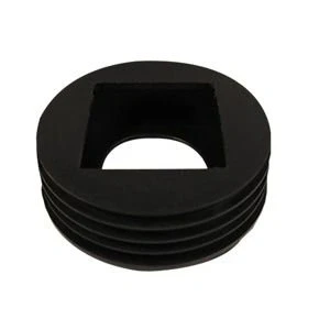 Image of FloPlast Black Rubber Universal Rainwater Adaptor 110mm
