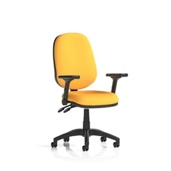Image of Eclipse Plus II Operator Chair Senna Yellow Adjustable Folding Arms