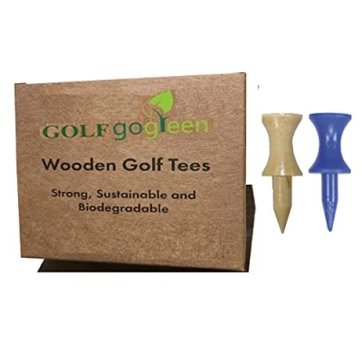 Image of Castle (Graduated) Golf Tees BAMBOO WOOD 37mm (30 Pack) Wooden