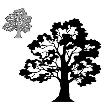 Image of Tree Metal Cutting Dies, Big Die Cuts Stencils DIY Scrapbooking Album Decorative Embossing Paper Dies for Card Making