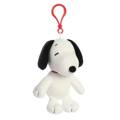 Image of Aurora Timeless Peanuts Snoopy Keychain Stuffed Animal Classic Characters Lasting Memories White 4.5 Inches