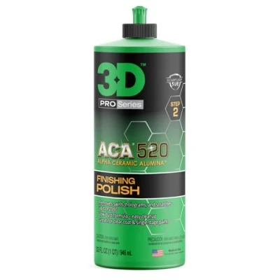 Image of 3D ACA 520 Finishing Polish Alpha Ceramic Alumina True Paint Correction 2 Step System Made in USA (32oz)