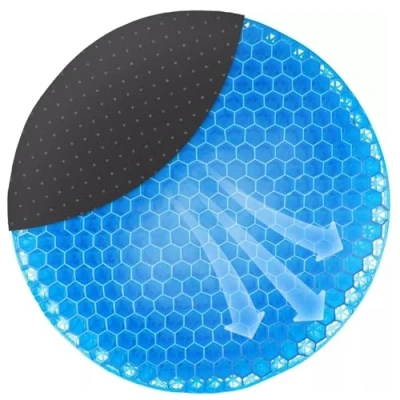 Image of GEEZY Orthopaedic Gel Seat Pillow Non Slip Back Support Sciatica Coccyx Pain Relief Home Office Car Lower Memory Foam Cushion