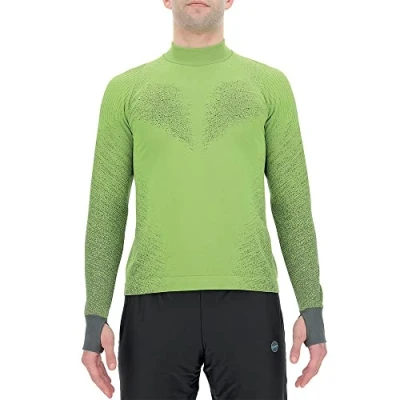 Image of UYN O102121 RUNNING EXCELERATION LONG SL.TURTLE NECK T shirt Men&#039;s Fluo Yellow/Black XXL