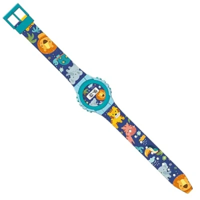 Image of HOVUK Into The Jungle Character Kids Watch for Boy Plastic Toddler Wrist Xmas Party Favor Digital with Flexible Bands 3+Years Size 29cm