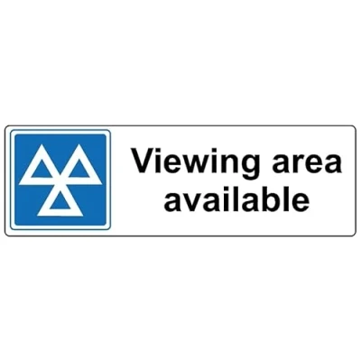 Image of Viewing Area Available Safety Sign (L) Self Adhesive Sticker (300mm x 100mm)