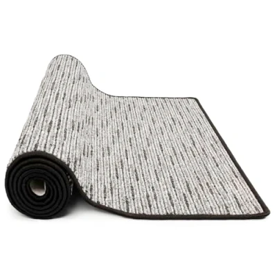 Image of KARAT Geneva Rug Runner Made to Measure Sold by the Metre Hallway Kitchen for Kitchen, &amp; Living Room (80 x 300 cm, Anthracite)