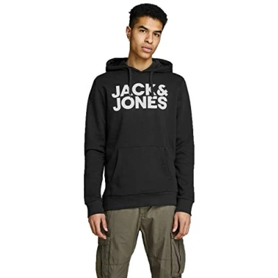 Image of JACK &amp; JONES Male Hoodie with Logo