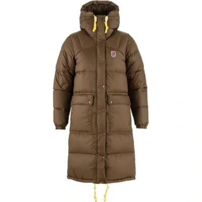 Image of Fjällräven Expedition LONG Parka Down coat, Women&#039;s, Size: Large, Dark oak