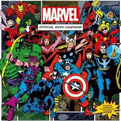 Image of Marvel Comic Book Calendar 2023 Month to a View Planner 30cm x Official Merchandise