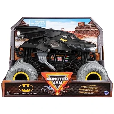 Image of Monster Jam, Official Batman Truck, Collector Die Cast Vehicle, 1:24 Scale, Kids Toys for Boys Ages 3 and up