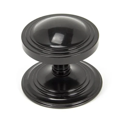 Image of From The Anvil Black Art Deco Centre Door Knob