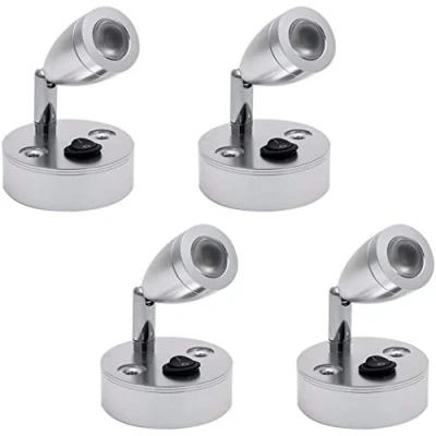 Image of READY 12V LED Spot Reading light switch Camper Van Caravan Boat Interior ON/OFF warm 4PCS (SW 4)