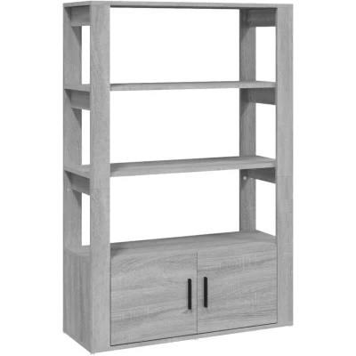 Image of vidaXL Sideboard Grey Sonoma 80x30x119.5 cm Engineered Wood