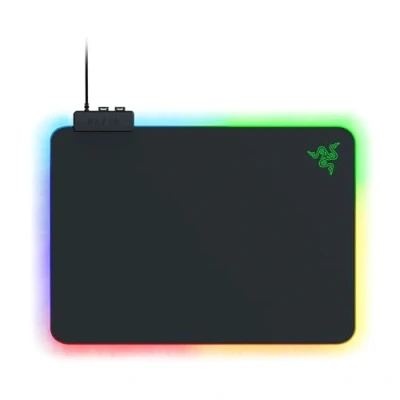 Image of Razer Firefly V2 Gaming Mouse Pad (Gaming Mat, Micro Textured Surface, Cable Holder, RGB Chroma Lighting) Black