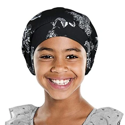 Image of Alnorm Sleep Cap for Frizzy Hair Girls Luxury Satin Lining Hat