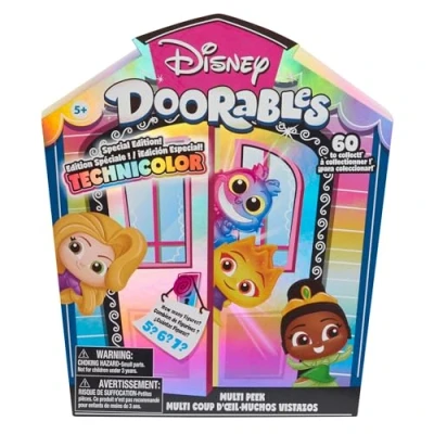 Image of Just Play Disney Doorables Multi Peek Technicolor Takeover, 1.5 inch Collectible Figurines, 5 7 Figures Inside, Kids Toys for Ages Up