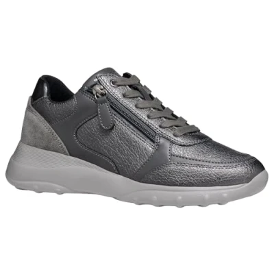 Image of Geox Women&#039;s D ALLENIEE B Sneaker, DK Grey, 3 UK