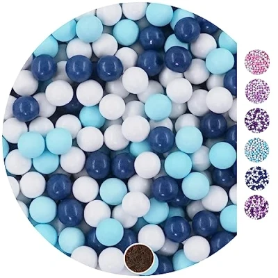 Image of EinsSein 1kg Chocolate Balls Small White/Light Blue/Dark Blue Gloss Ideal for Test Tubes Alternative to Chocolates, Wedding Almonds