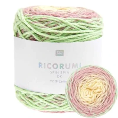 Image of Ricorumi Spin 50 g Colour 20 Gradient icecream Fine Cotton for Crocheting Amigurumi Figures from the New Books