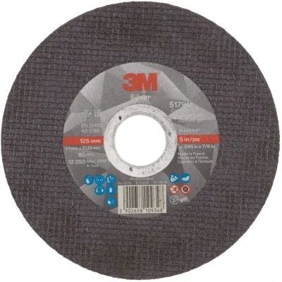 Image of 3M Silver Cut Off Wheel, T41, 125 mm x 1 22.2