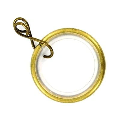 Image of Merriway BH05508 (24 Pcs) Silent Running Curtain Drapery Pole Rod Ring Loose Eye Antique Brass Inner Dimension 23mm Pack of 24 Pieces