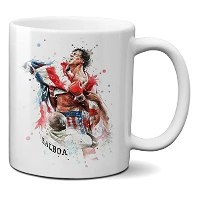 Image of Mugtime (TM) Rocky Balboa Boxing Coffee Tea Ceramic 330ml 11oz Mug Cup