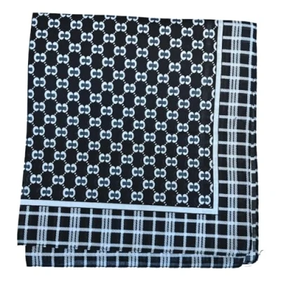 Image of Bandana Polka Dot Headwear Wrap Neckerchief Large Cotton Bandanas Scarf Headband White &amp; Black Geometric