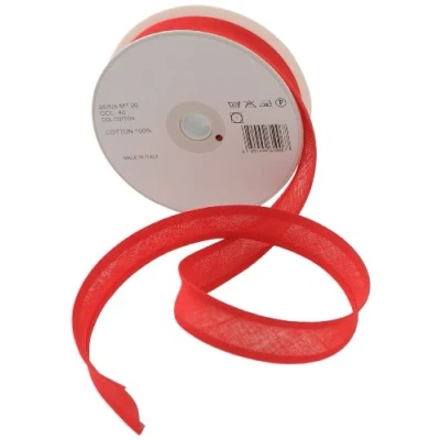 Image of Inastri Cotton Bias Binding, Red, 25mm/5mm /5mm