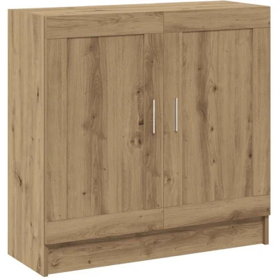 Image of vidalXL Book Cabinet/Bookshelf Artisan Oak Engineered Wood, 82.5x30.5x80cm, Living Room or Office Storage, Versatile Modern Design