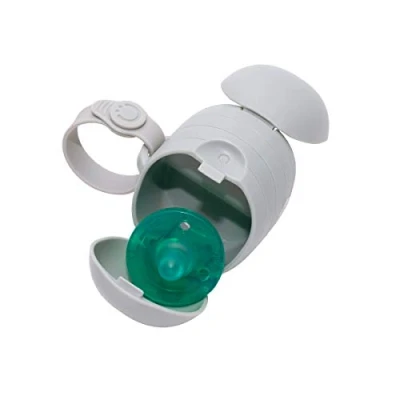 Image of Ubbi On The Go Dual Soother Pod, Dummy Holder, Keeps Baby’s Binkies Clean and Accessible, Includes Silicone Strap, Grey