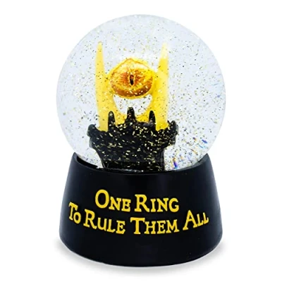 Image of The Lord of Rings Eye Sauron Light Up Snow Globe 6 Inches Tall